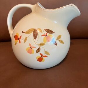 Hall Superior Autumn w/ Gold Leaf Pitcher